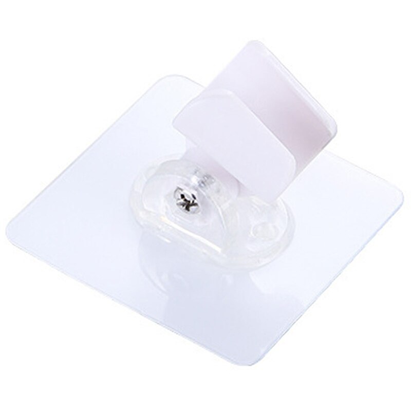 Shower Head Holder Self-adhesive Adjustable Handheld Drill-free Showerhead Rack Punch-free Chrome Bathroom Wall Mount Bracket: White