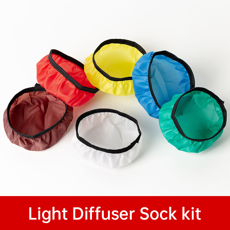 Chaussette diffuseur de lumière douce, 7 pouces, 180mm, 6 couleurs, filtre en tissu pour montage Bowens, réflecteur Standard, diffuseur, plat d'ombre, grille en nid d'abeille: Bleu