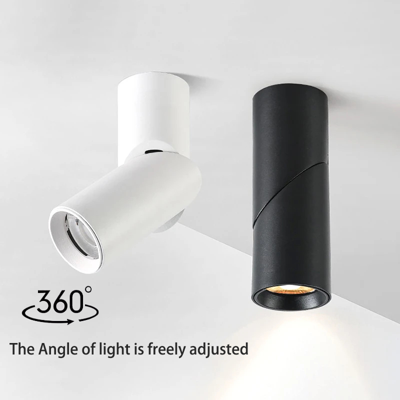 Led-downlights dæmpbare 10w 12w 15w 18w overflademonterede loftslamper spotlight varm/naturlig/kold hvid  ac 85-265v +  drivere