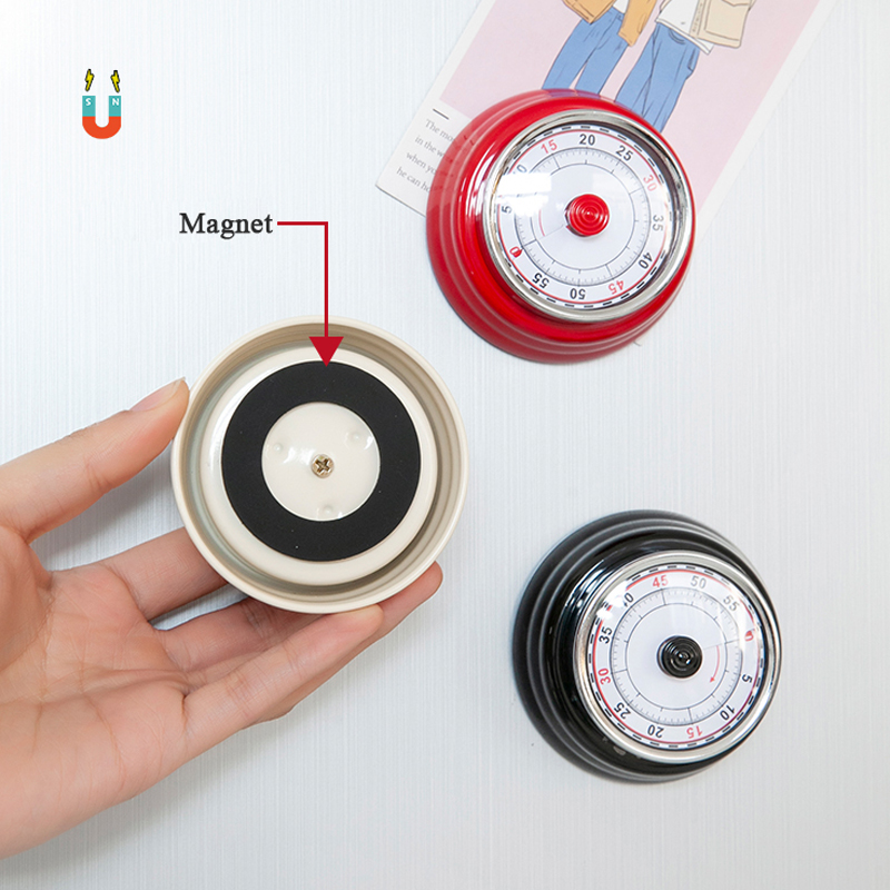 Mechanical Timer Bakery Cooking Shower Study Minutnik Set Time Reminder Countdown Alarm Clock with Magnet Fix Kitchen Supplies