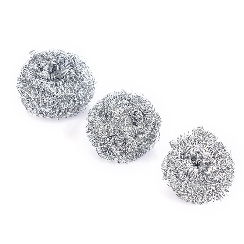4 / 6pcs Kitchen Pot Tableware Cleaner Scrub Rust Remover Dish Strong Tools Utility Stainless Steel Wire Ball Brush