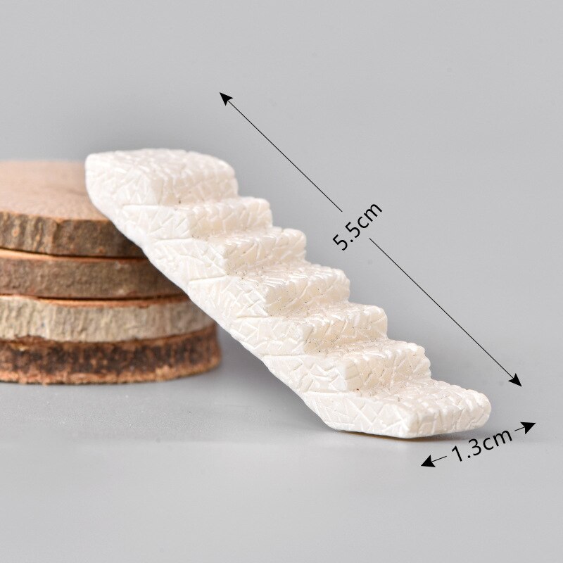 Escalera de camino de paso de piedra gris, accesorios de bricolaje para decoración de jardín, casa, Mini artesanía, micropaisajismo, 2 uds.: 6