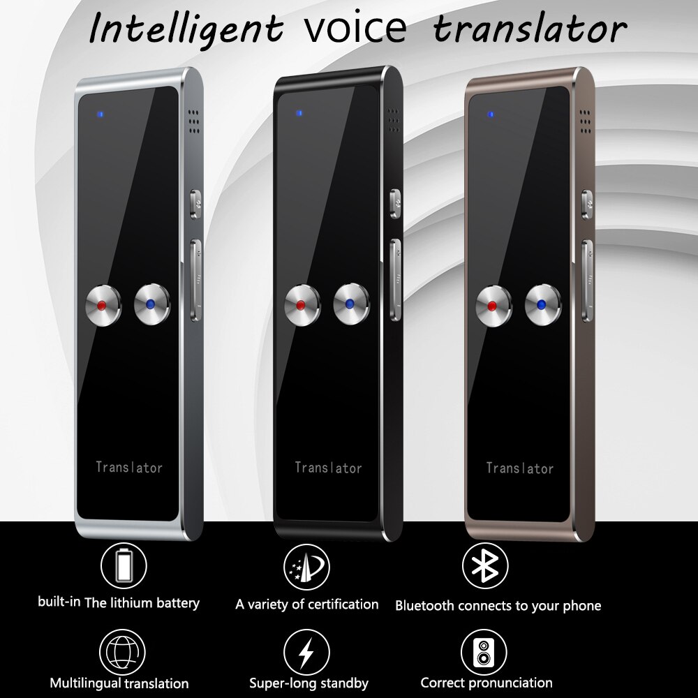 T8plus Smart Vertaler 68 Talen Ondersteuning Voice/Tekst Vertaling Opname Om Tekst Bluetooth Meertalige Vertaling