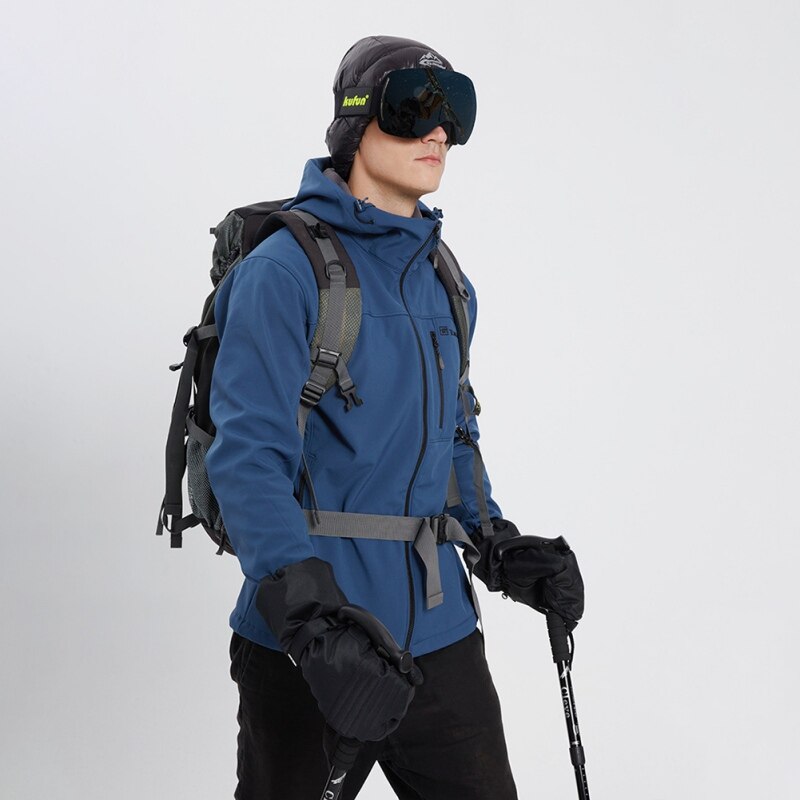 1 par skidhandskar termovantar för snöskoter vindtäta vinter snowboardhandskar för män kvinnor åker skidor med handledskoppel