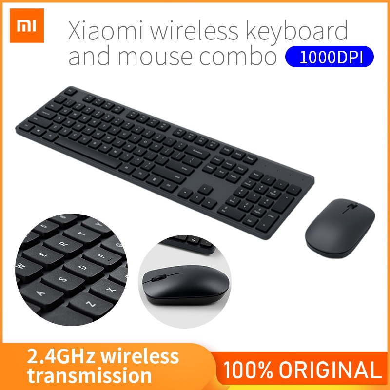 Xiaomi Draadloze Toetsenbord En Muis Set 2.4Ghz Draagbare Multimedia Mi Mouse Keyboard Combo Notebook Laptop Voor Office Home