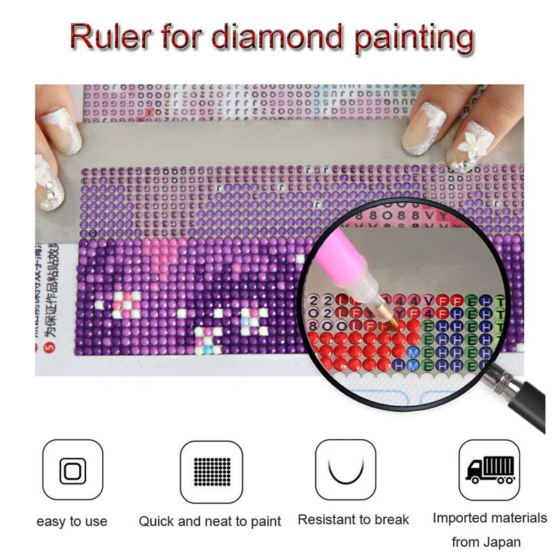 5D Diamond Painting Ruler Stainless Steel Blank Grids Round Full Drill Kit Tools Diamond Painting Ruler-30