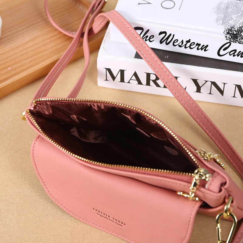 Dames pu leren schoudertas dames crossbody tas casual eenvoudige handtas frisse kleine crossbody tas 7304