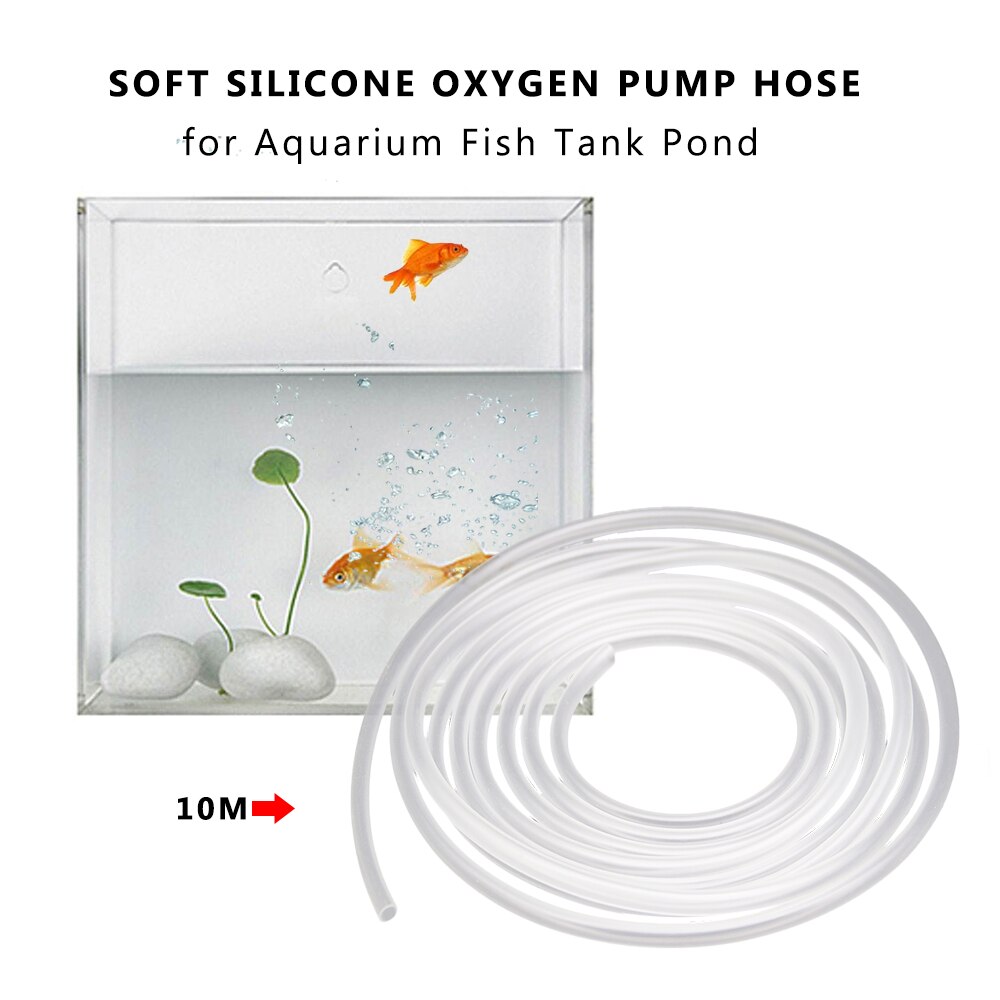 Soft Aquarium Pump Tube for Air Bubble Stone Soft Silicone Oxygen Pump Hose Aquarium Fish Tank Pond Household Tool