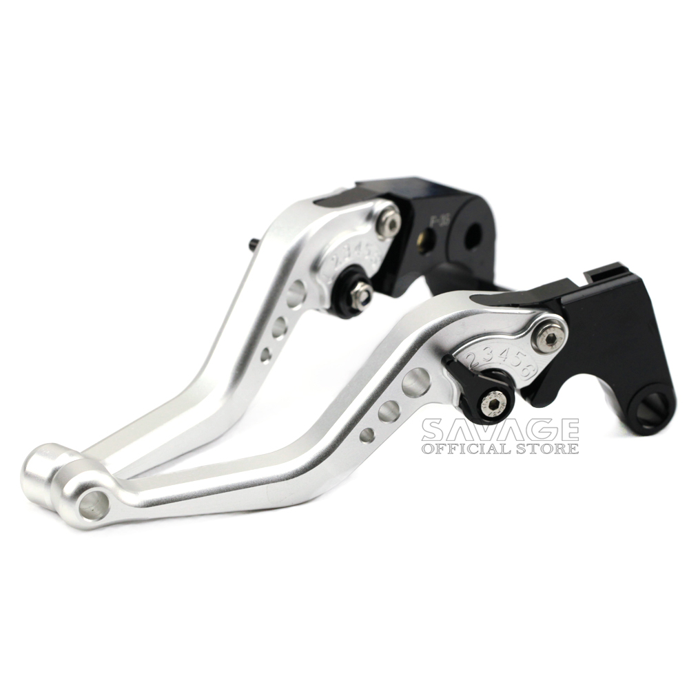 Korta/långa bromsspakar fram bak till suzuki  uh 125/150/200 burgman  an 250/400 an400z burgman  ux 125/150 sexton motorcykel: Kort silver