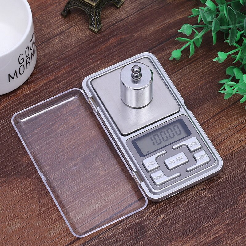 Jewelry Pocket Scale High Precision Gold Diamond Jewelry Scale Weighing Electronic Scale 100g/200g/300g/500gX0.01g/0.1g