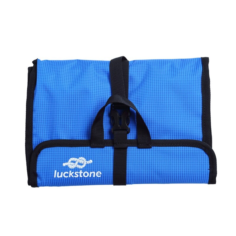 Multifunctional Folding Climbing Rock Quickdraw Sling Carabiner Hook Gear Climbing Wall Equipment Collection Arrange Bag: Blue