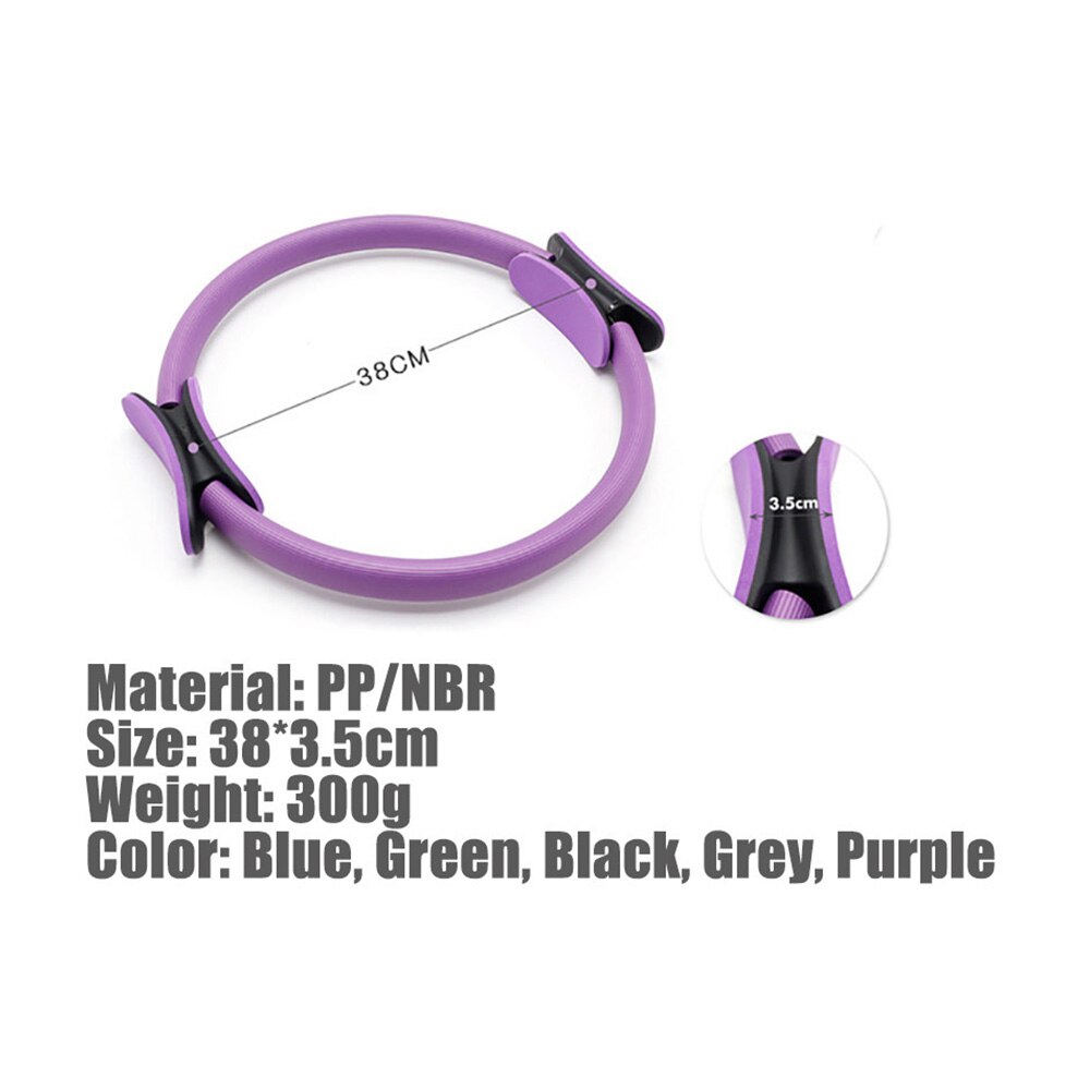 Yoga Pilates Ring - Heavy Duty PP+NBR Material - Body Building Fitness Circle - 3 Colors