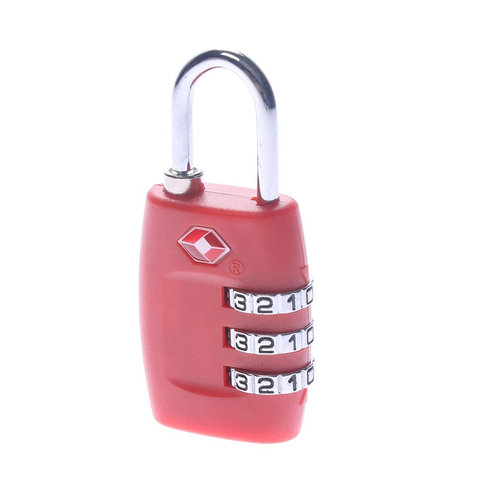 3 Dial Digit Nummer Combinatie Wachtwoord Lock Travel Beveiliging Beschermen Locker Reizen Lock Voor Bagage/Tas/rugzak/Lade: red