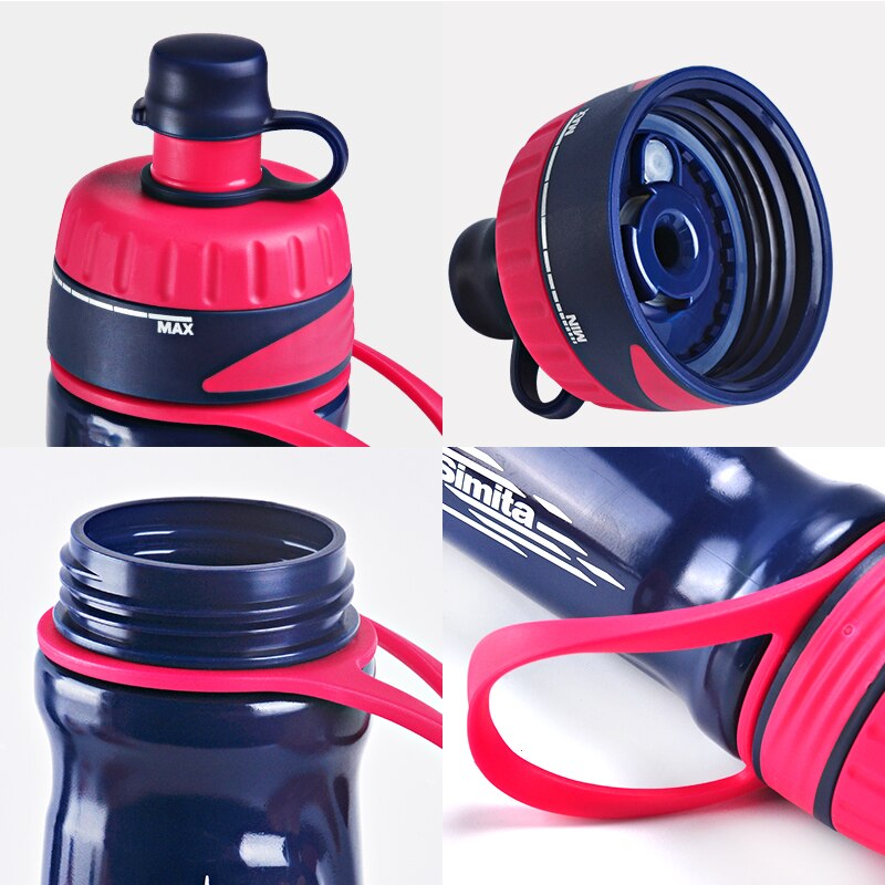 Simita Squeeze Water Bottle,Plastic Sport Bicycle Bottle,Protable Outdoor Drinkware Kettle,Energy Drink,Leak Proof,750ml BPAFree