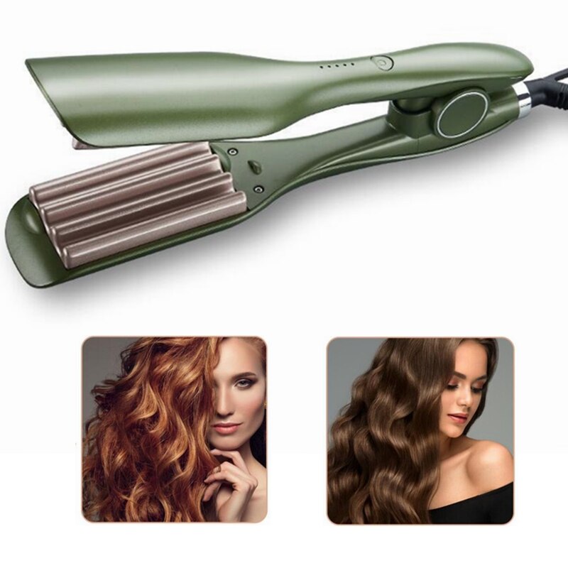 Professionele Krultang Corrugation Waver Curler Tang Grote Golf Volumizing Haar Crimper Iron Styler Gereedschap