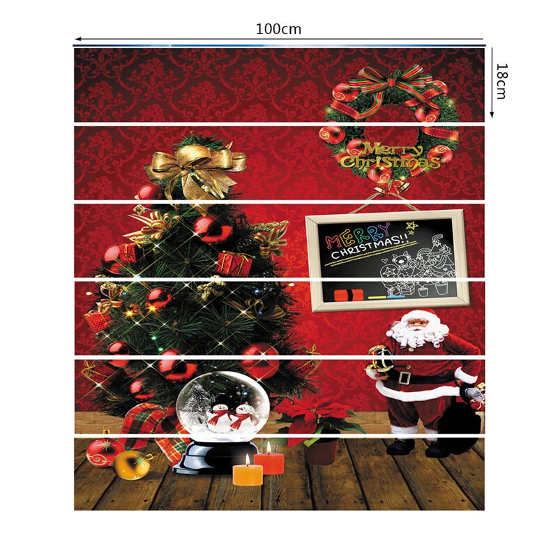 6 teile/satz Wasserdichte PVC Treppen Aufkleber Schneemann Santa Claus Weihnachten Boden Treppe Aufkleber Weihnachten Dekoration Für Heimat U3: H