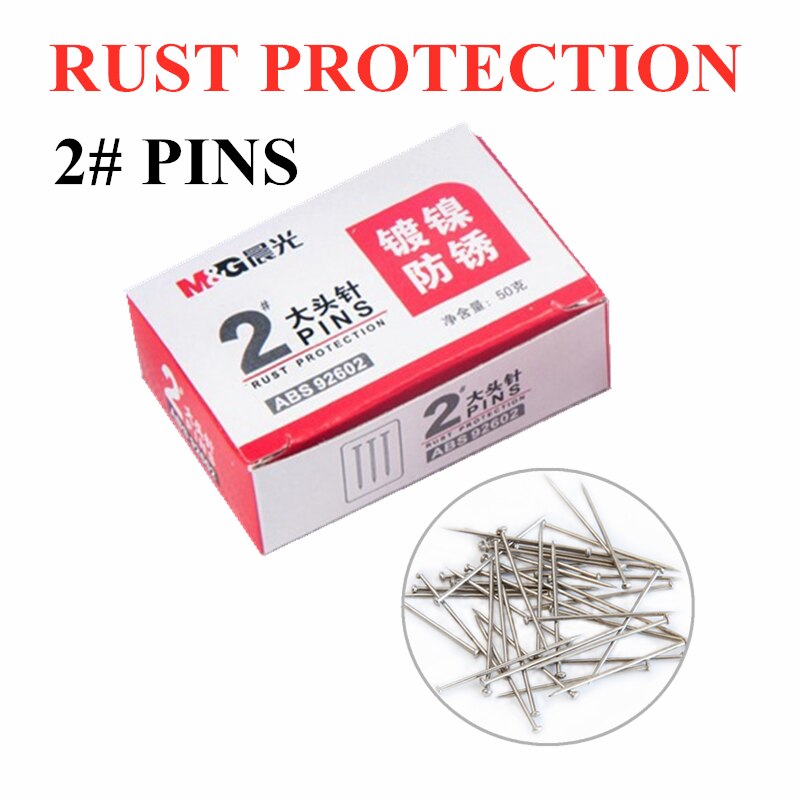 Stationery Binding Tools Staple Pins M&amp;g Metal Straight Office Silver 50g 2# Size Standard School Pack Good Abs92602