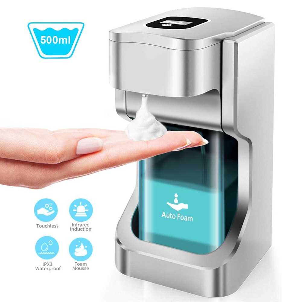 500ml Automatic Foam Soap Dispenser Smart Sensor Foam Liquid Soap Dispenser Intelligent Induction Touchless Hand Sanitizer