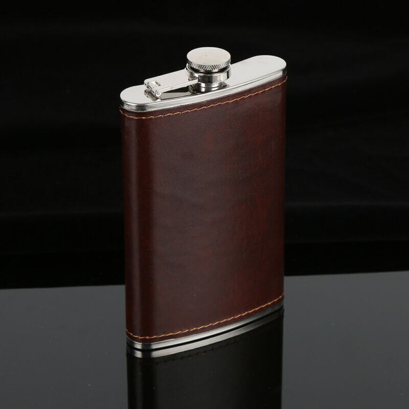 Hip Flask Wine Bottle 6-9OZ Stainless Steel Liquor Whiskey Alcohol Flask Cap Pocket Wine Bottle Liquor Screw Cap