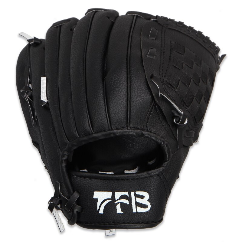 Guanto da Baseball in PVC di alta qualità per bambini/adulti attrezzatura per pratica Softball fatta a mano dimensioni 9.5/10.5/11.5/12.5 pollici mano sinistra: Black / 12.5 Inch