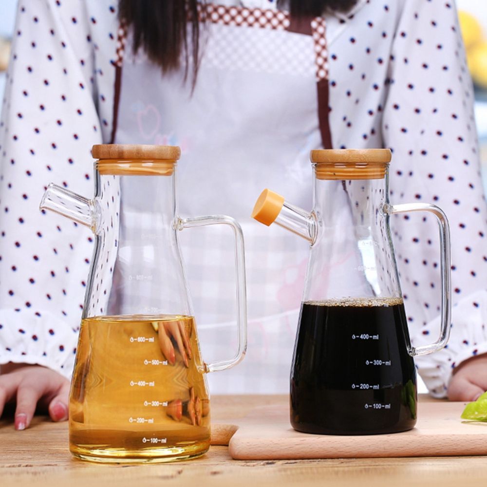 1Pcs Glass Storage Bottles Soy Sauce Container Baking Oil Dispenser Condiment Bottle Oil Bottle Kitchen Tools