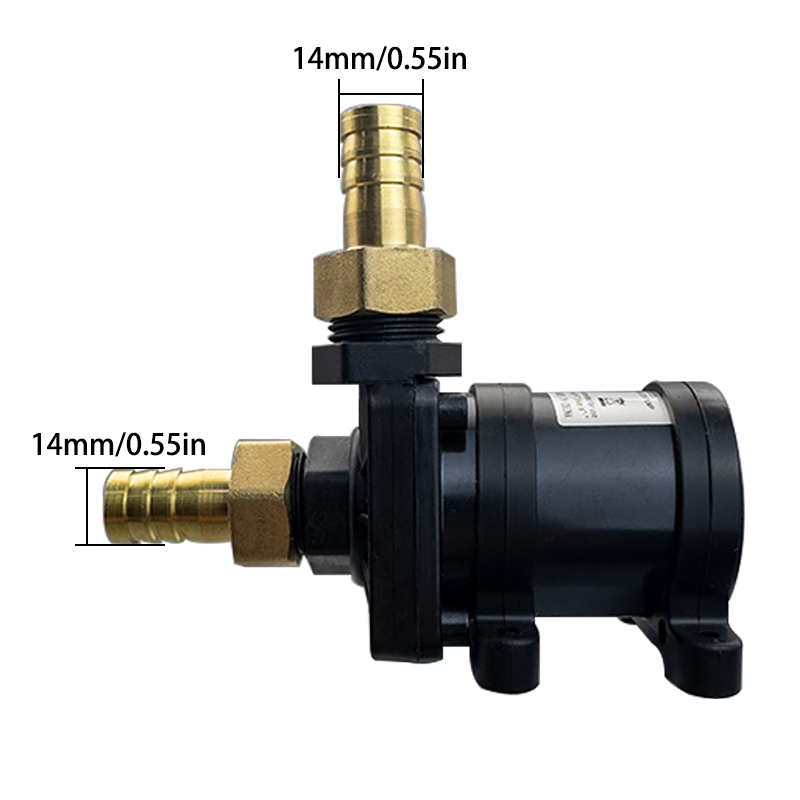 Water Pump 12V High Pressure Ultra Quiet Solar DC 24V Lift 7M 900L/H Brushless Motor Submersible Water Pumps Quick Break Joint: Gold / 4.5V