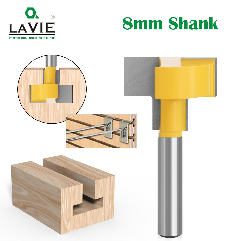 Lavie 8Mm Schacht T-Slot Frezen Rechte Rand Steken Mes Cutter Frezen Frezen Snijden Handvat Voor Hout werken C08148Z29
