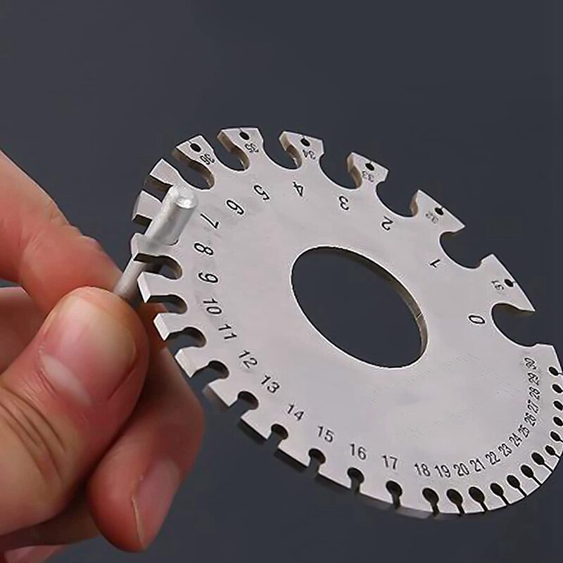 Metall Blatt Dicke Messgerät,Dual-einseitig Runder Metall Blatt Messgerät-Draht Messgerät Messung Werkzeug, schweißen Messgerät Dicke Messgerät
