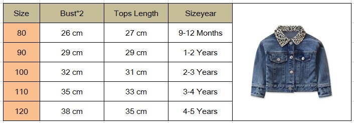 Denim Jacket For Baby Boys Girl Leopard Jean Coat Jackets Coat Outwear Autumn Warmn Long Sleeve Casual Coats Clothing