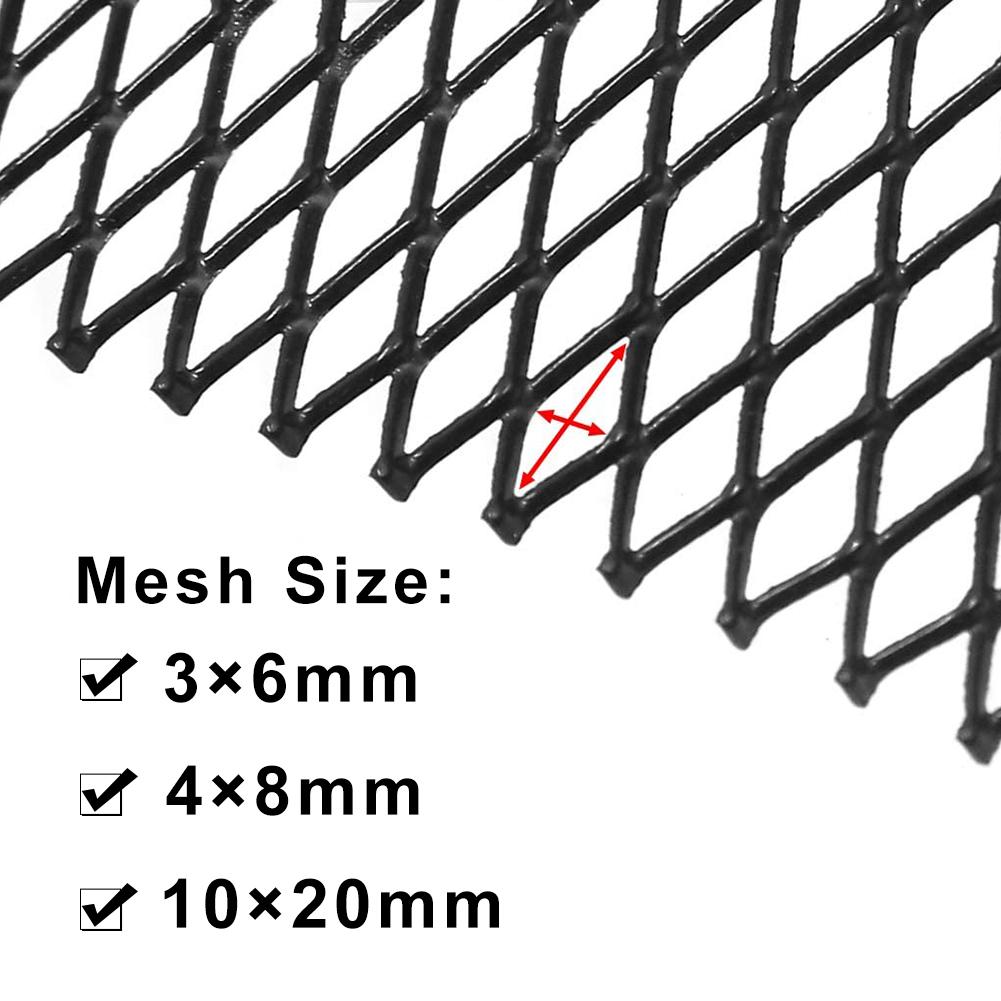 40Inch X 13Inch Auto Grille Mesh Aluminium Grill Mesh Sheet Rhombic Type Zwart