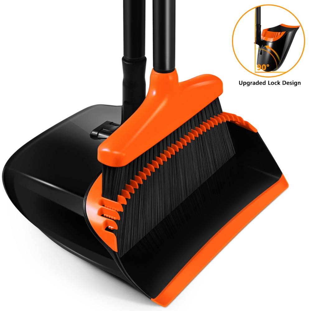 HOMEMAXS Stable Space-saving Broom and Dustpan for Office Classroom Home Kitchen Household Cleaning Tool: Default Title