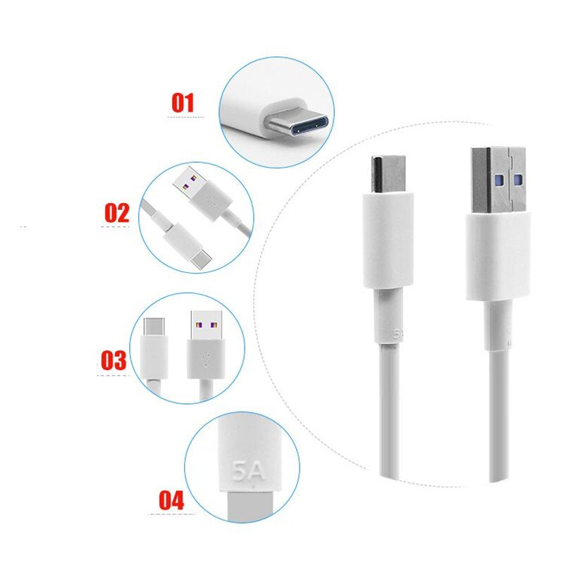 D'origine Huawei 100CM/150CM/200CM Super Câble De Charge 5A Pour HUAWEI P40 P30 P20 Mate 20 30 10 Pro Nova 5 6 Honor 10 Supercharge