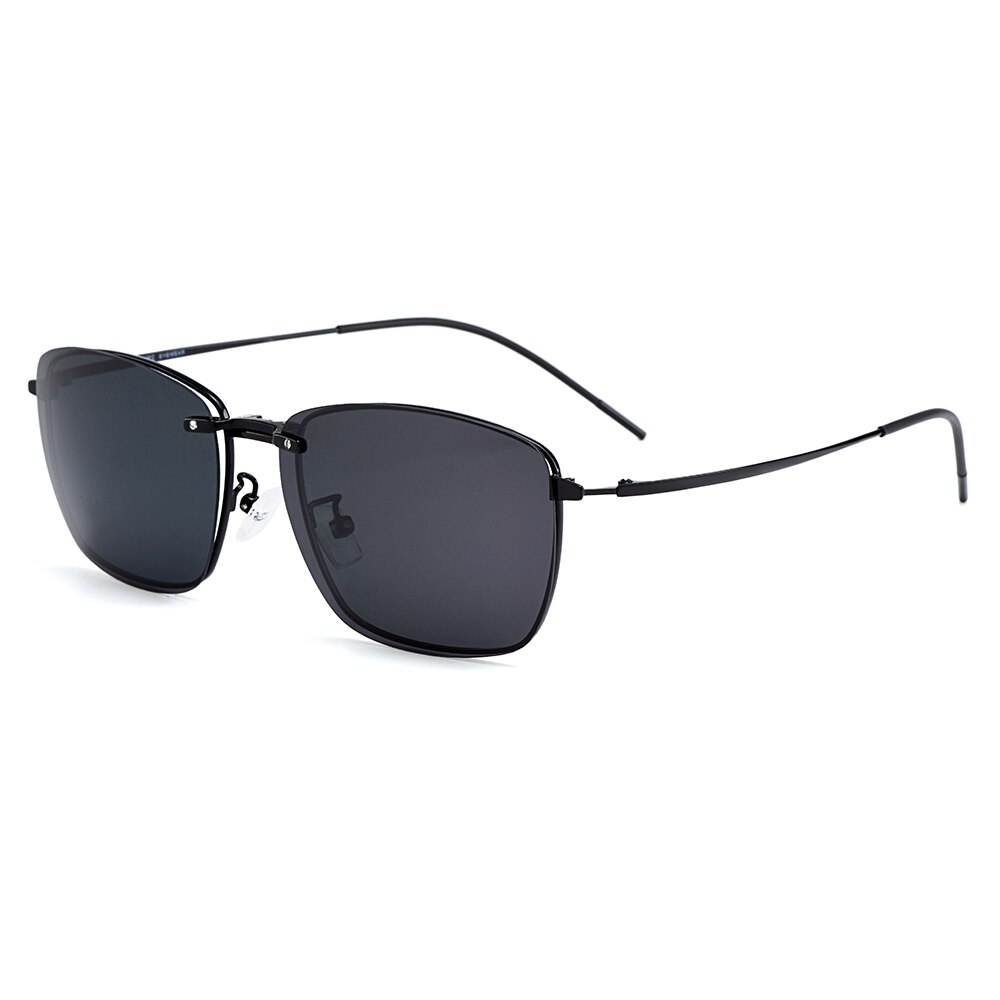Gmei Optical Men cuadrado ultraligero titanio montura de aleación para gafas polarizadas Clip en gafas de sol mujeres gafas Opticas