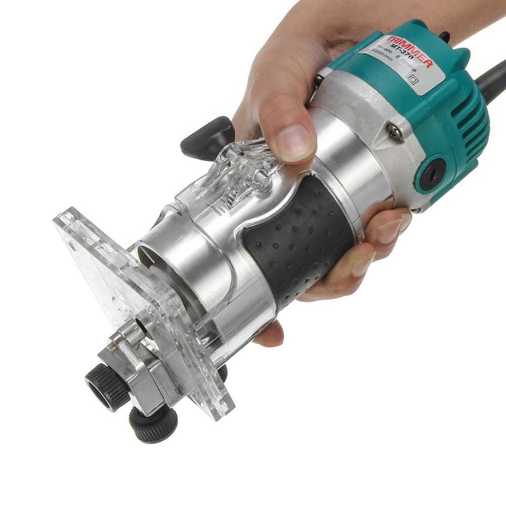 Palm Router Electric Hand Trimmer Wood Router 1/4'' Collets Woodworking Tool Laminate Trimmer