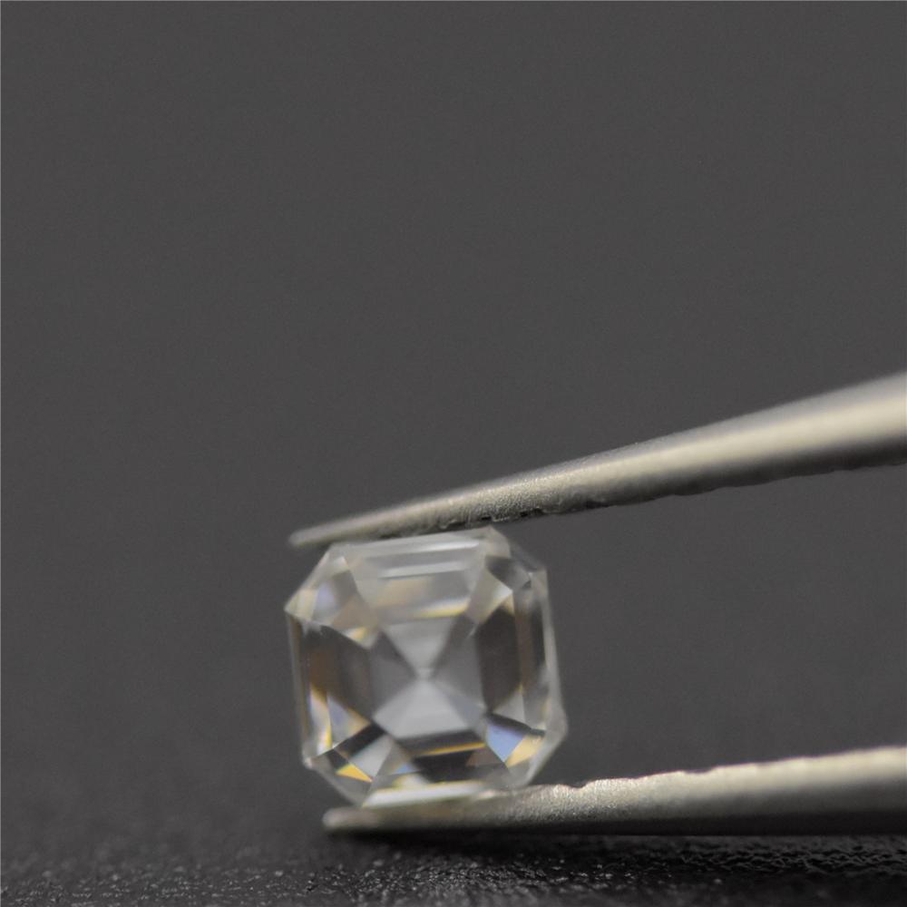 5.0x5.0mm asscher coupe moissanite pierre avec couleur blanche/VVS clarté