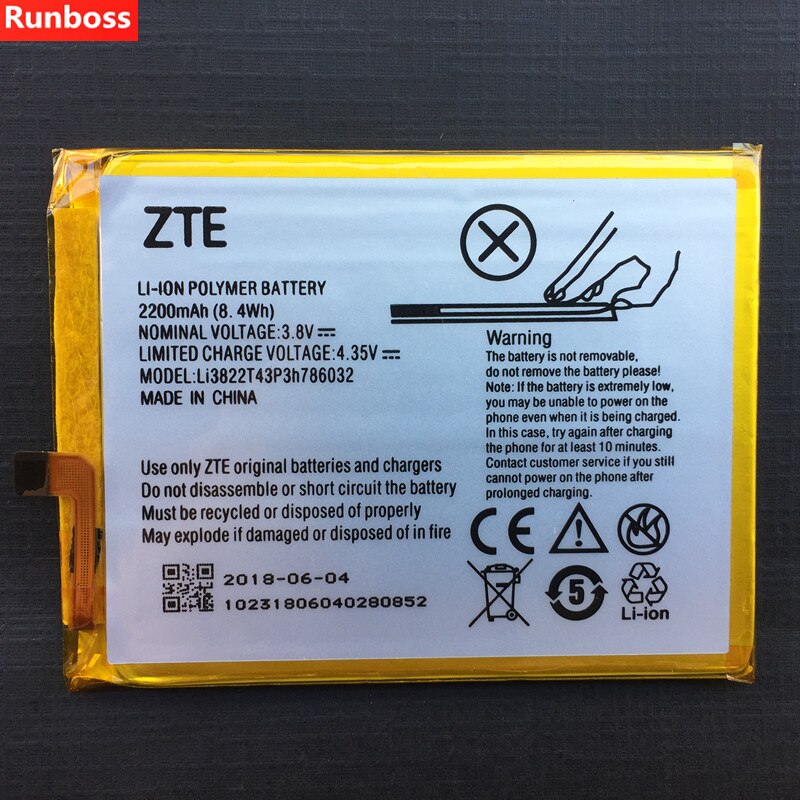 2200 mAh Li3822T43P3h786032 Batterie Für ZTE Klinge X7 D6 V6 Z7 T660 T663 Wiederaufladbare Li-Ion Eingebaute Handy Batterie