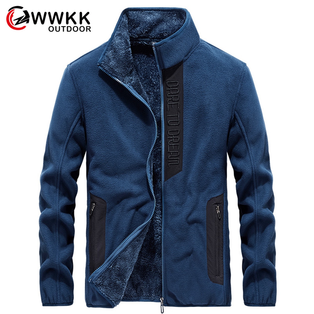 Wwkk Wandelen Jassen Outdoor Sport Kleding Lnner Fleece Mannen Waterdichte Fluwelen Winter Warm Camping Trekking Skiën Mannelijke Jas