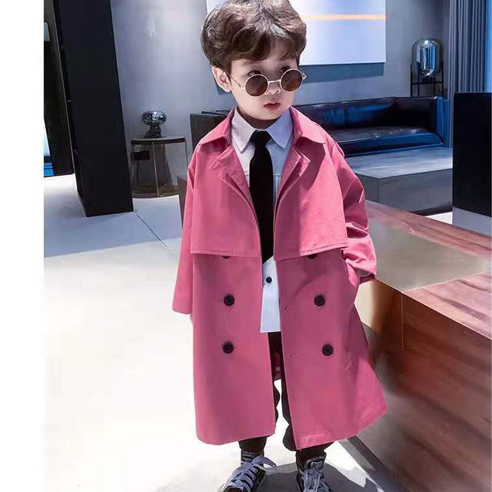 Goedkope 2022 Lente Jongens Windjack Uitloper Lange Mouwen Turn-Down Kids Jassen Voor Jongen 3-12Yrs Jongens Kleding 2 Kleuren