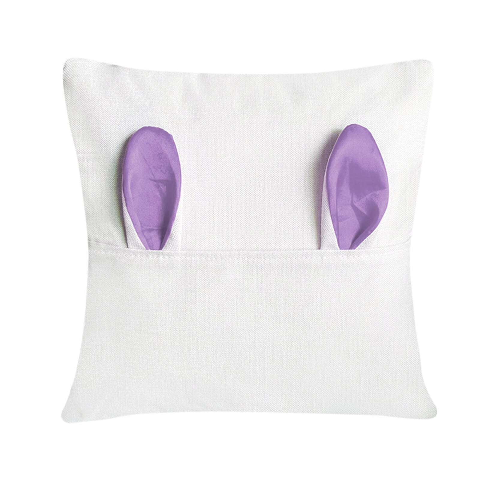 Pasen Leuke Bunny Kussensloop Familie Decoratie Kussenhoes Familie Kussensloop 40X40 Cm Kids Kinderkamer Decoratie: Purple 