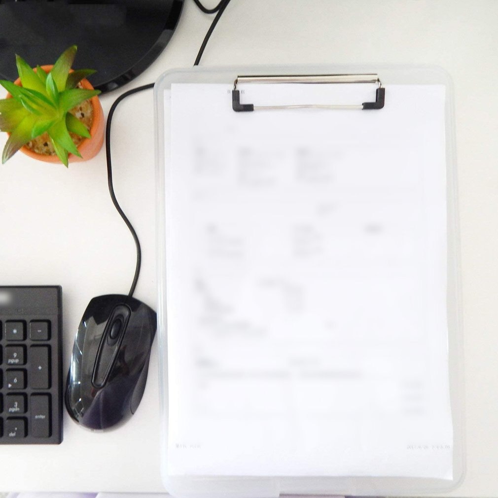 Multifunctional PP File Box A4 Writing Board Portable File Storage Box File Box Openable PP File Box