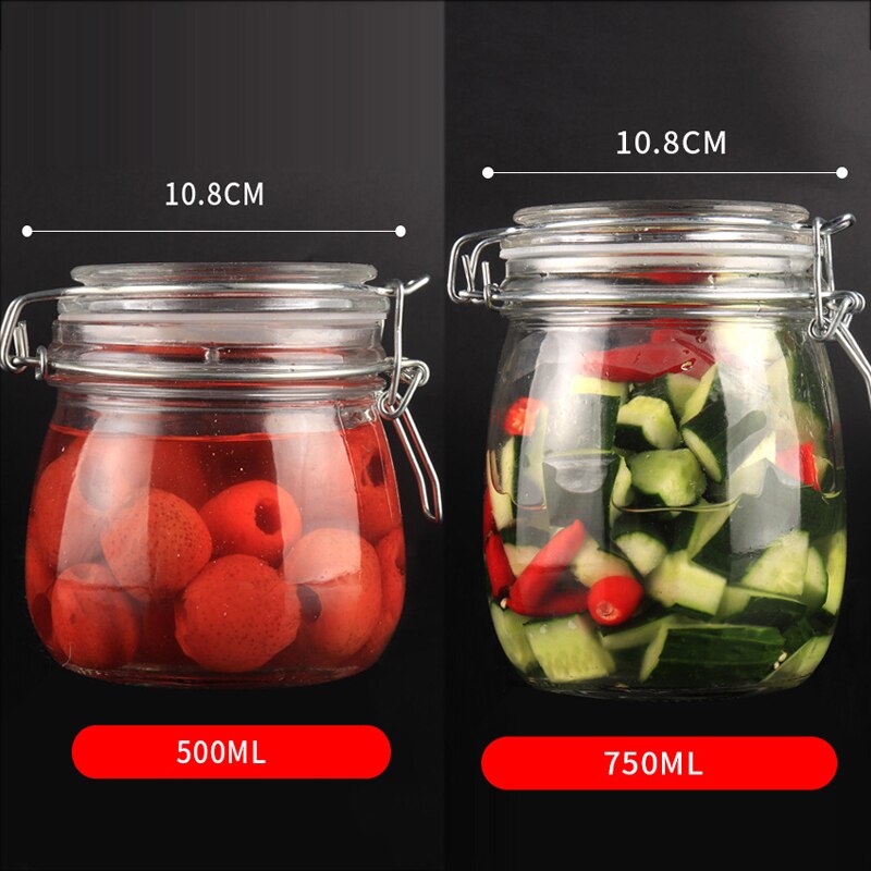 Glass Jars With Airtight Lids Mason Jars Glass Jars With Leak Proof Rubber Gasket Storage Jars With Hinged Lid for Home THIN889: Chocolate