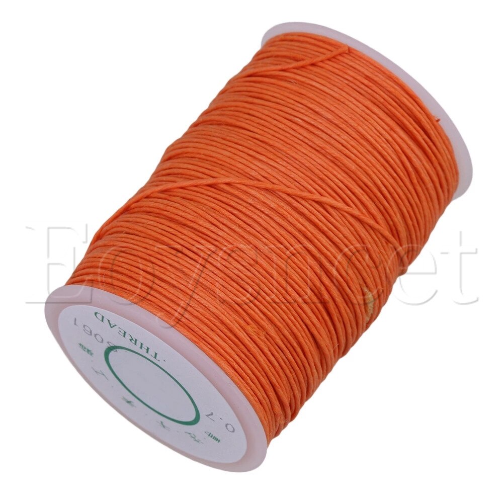 Orange 0.7mm dia håndarbejde læder sy hamp syning vokset tråd