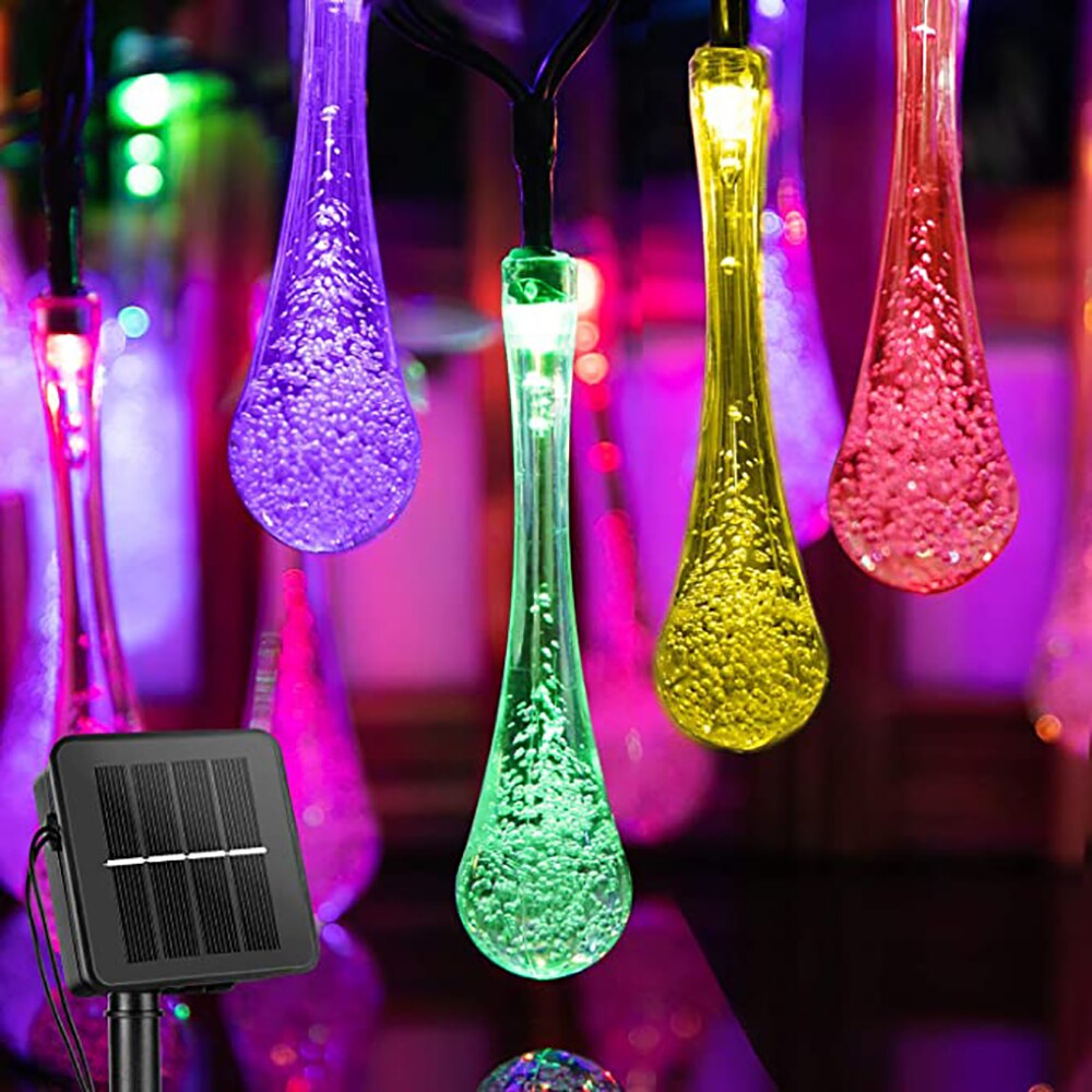 Solar LED Light Outdoor Garden Decoration Lamp 5M/6M/7M IP65 Waterproof Garland Lights For Vegetable Garden Furniture Decor: Multicolor / 7m 50LEDs