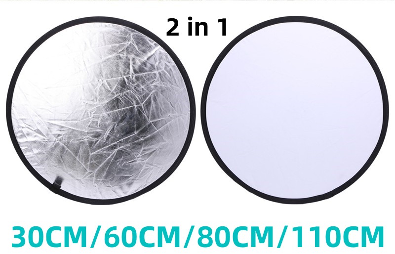 RF01 24 "Reflector 5in1 30CM 60CM 80CM 110CM Zilver Wit Goud Draagbare Opvouwbare Zacht licht Ronde Fotografie voor Studio 2in1