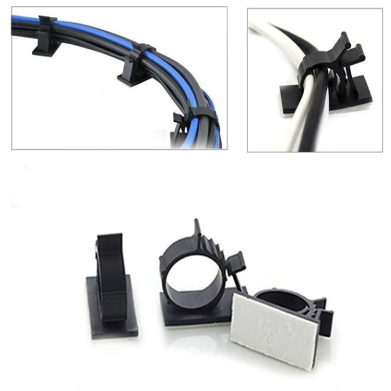 10 PCS Adjustable wiring fixed seat wiring clasp paste type wiring clamp