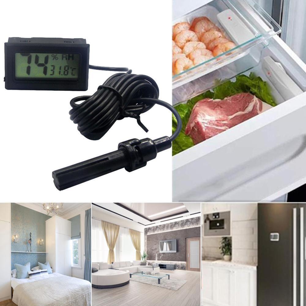 Mini lcd digitaalinen lämpömittari kosteusmittari termostaatti lämpötila mittari anturi instrumentit anturi kätevä sisäilmamittari kosteus  m8 z 2