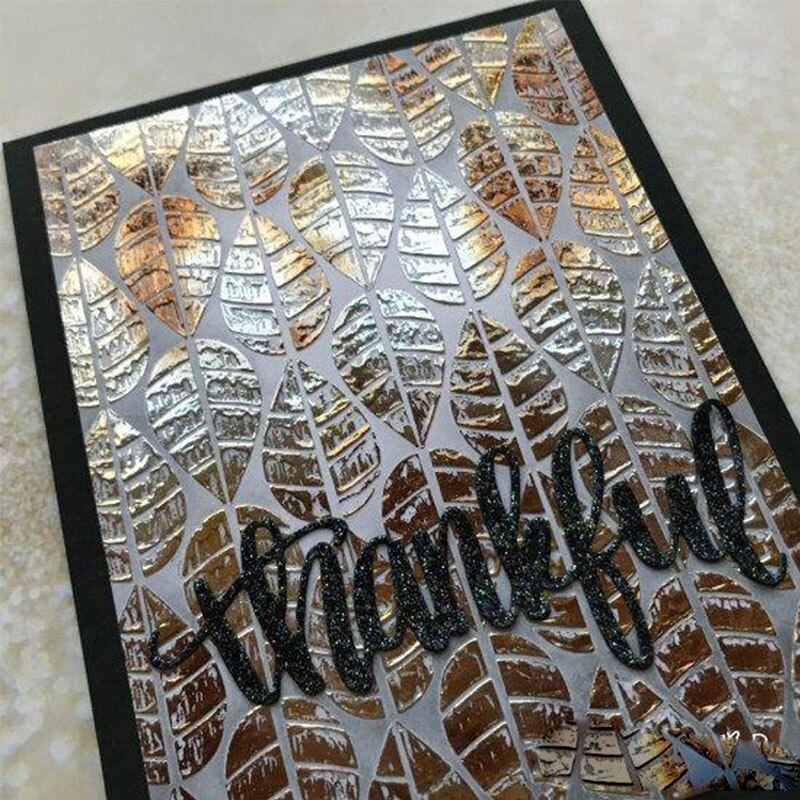 Leaf Vein Stencil for DIY Scrapbooking Decorative Embossing Paper Cards Crafts Plastic Templates Drawing Sheets 6x6inches