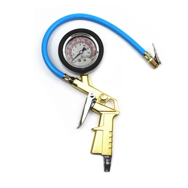 Mechanical/Digital Tyre Pressure Gauge Tyre Checker with Flexible Hose 220PSI 0-16 Bar Blue/Grey/Silver/ Gold Durable