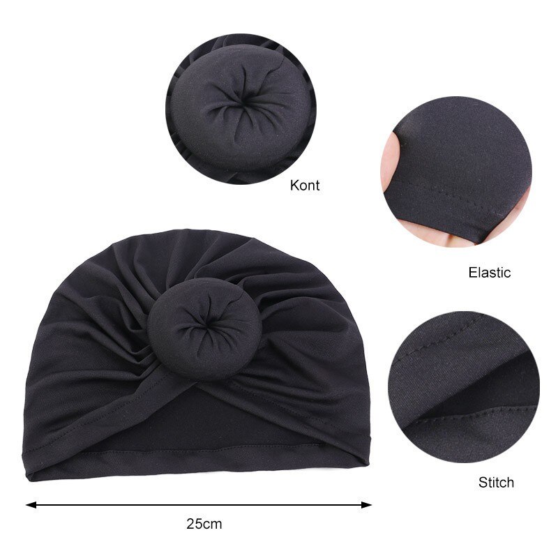 Turban africain en coton avec nœud, Bandana, foulard pour femmes, chapeau à Vortex, bonnet de chimio, accessoires pour cheveux, couvre-chef arabes musulmans