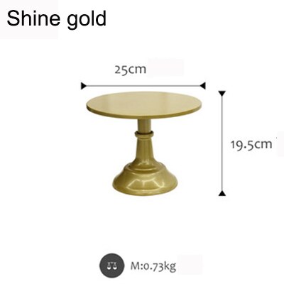 Sweetgo Grand Baker Cake Stand 10 Inch Voor Bruiloft Tafel Verstelbare Hoogte Fondant Cupcake Display Accessoire Party Bakvormen: Shine gold